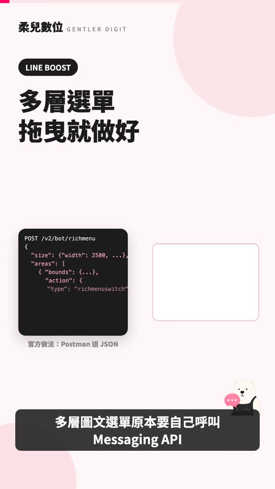 多層圖文選單：拖曳就做好，不用接 API